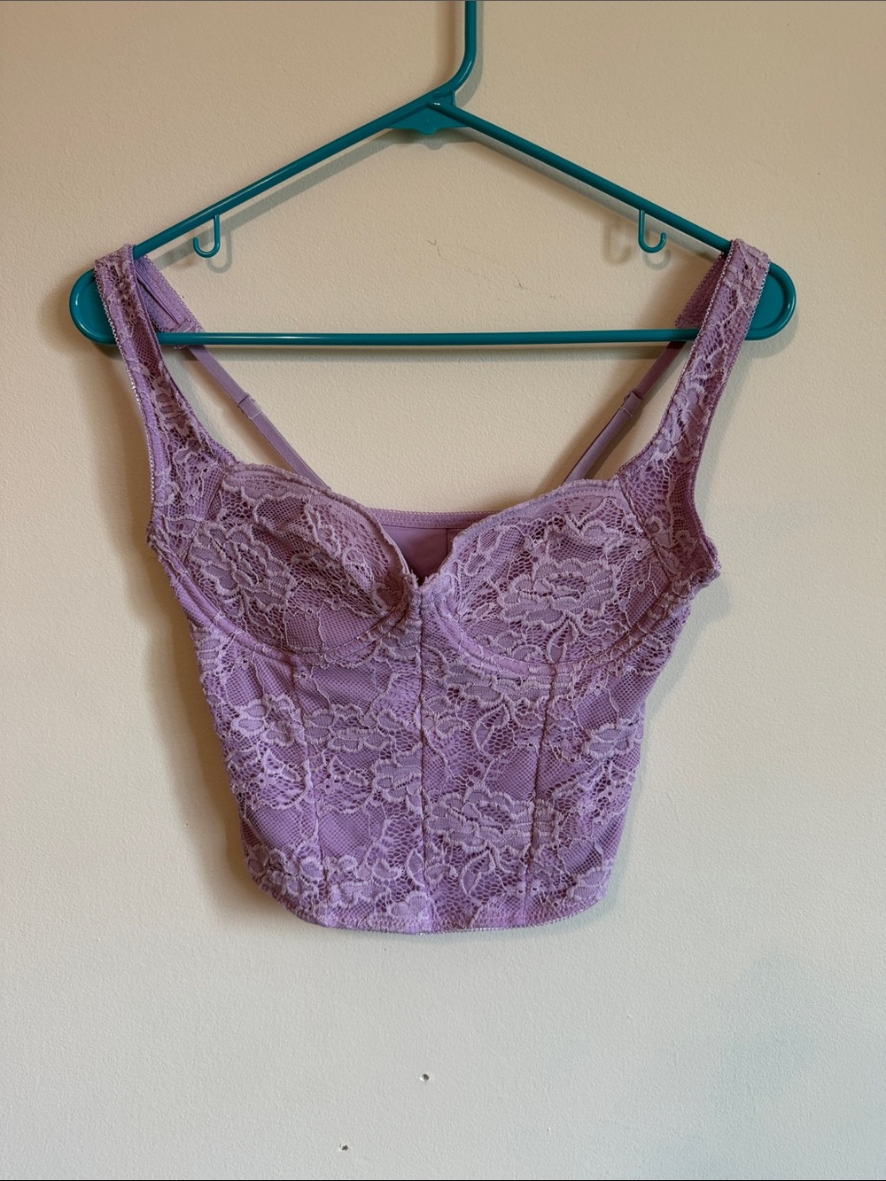 ReoRia Lavender Lace Balconette Bustier